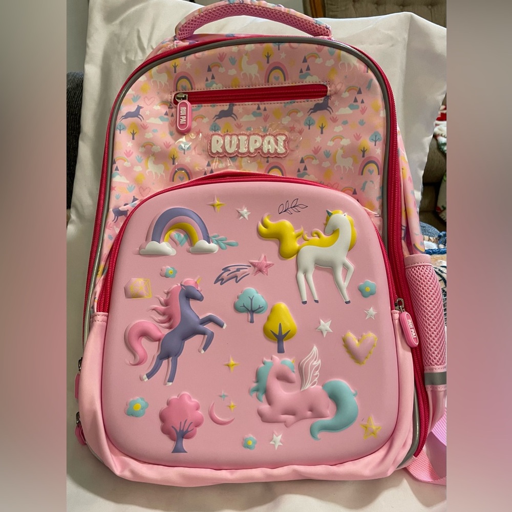 Colorful Unicorn and Rainbow Backpack